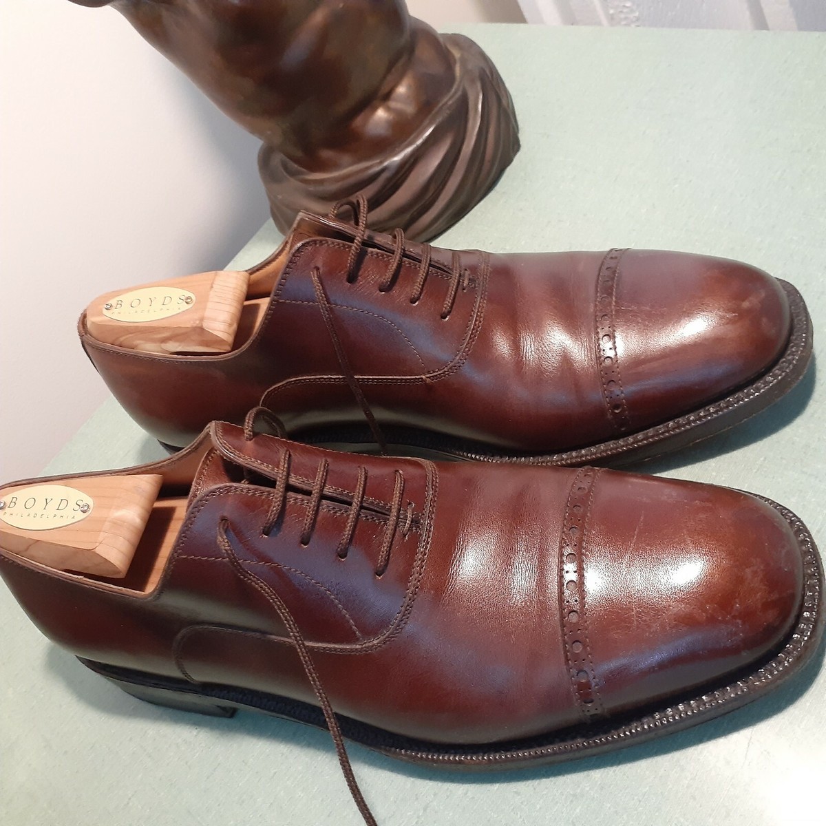 Salvatore Ferragamo Tramezza Men\'s cap toe brown made ITALY size 6.5 Salvatore Ferragamo Tramezza Men main image 4