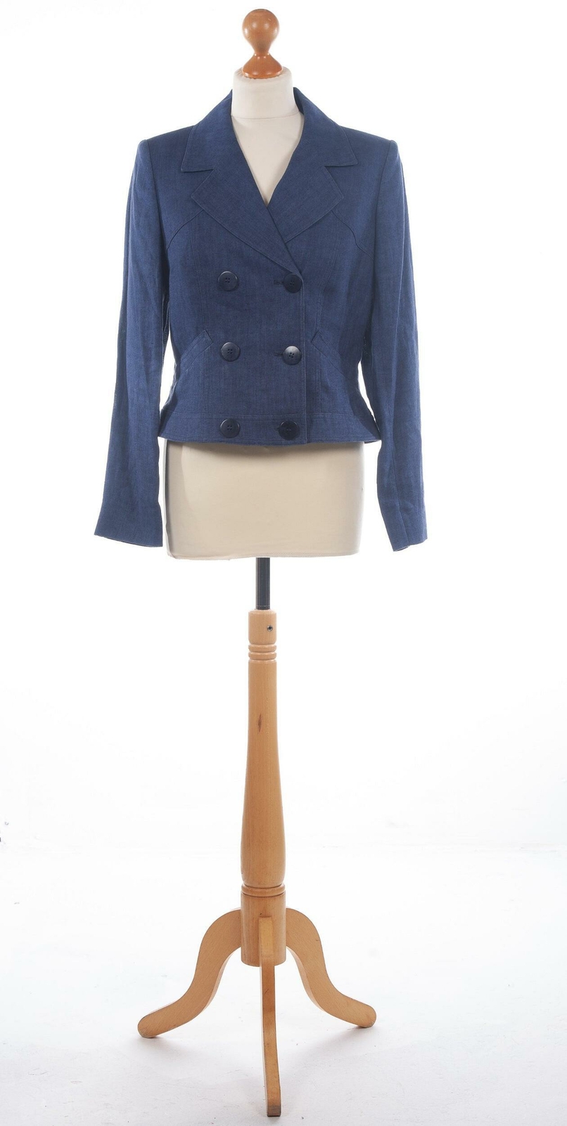 Veste matelassée courte à fermeture Éclair pour femmes en Bleu