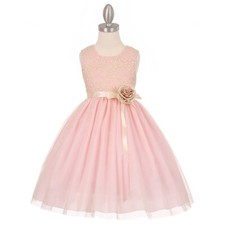 PINK Size 10 Flower Girl Dress Bridesmaid Birthday Graduation Recital Formal