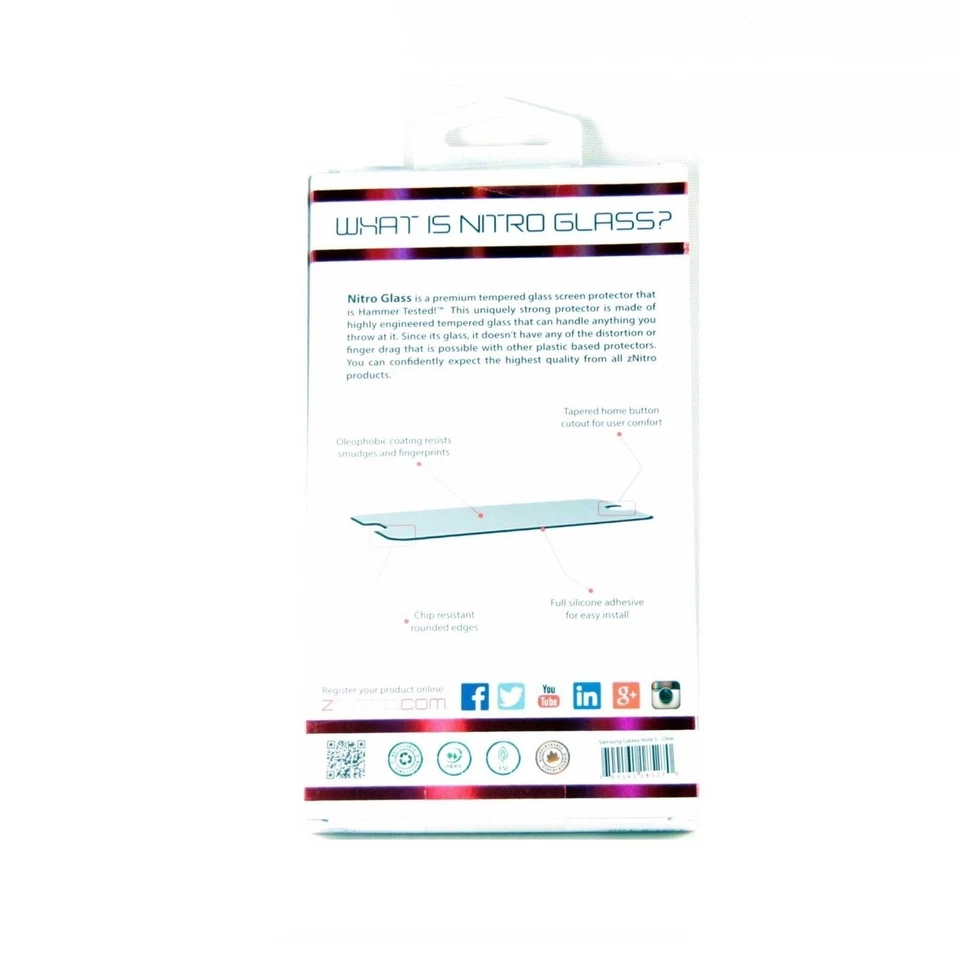ZNITRO SCREEN PROTECTOR FOR GALAXY NOTE 5 TEMPERED GLASS 1PK NEW ZNTRTMGLSC17 - Image 2 of 2