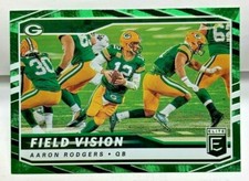 Aaron Rodgers 2021 Panini Donruss Elite Field Vision Green#FV2 Green Bay Packers