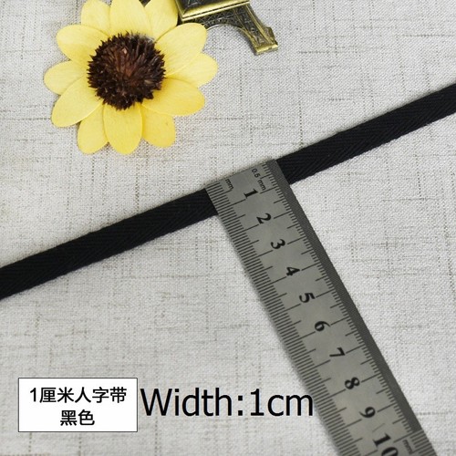 45M Di Cotone IN Sbieco Nastro Orlo Fai Cucito Craft 1cm-5cm Bianco & Nero Nuovo - Foto 6 di 10