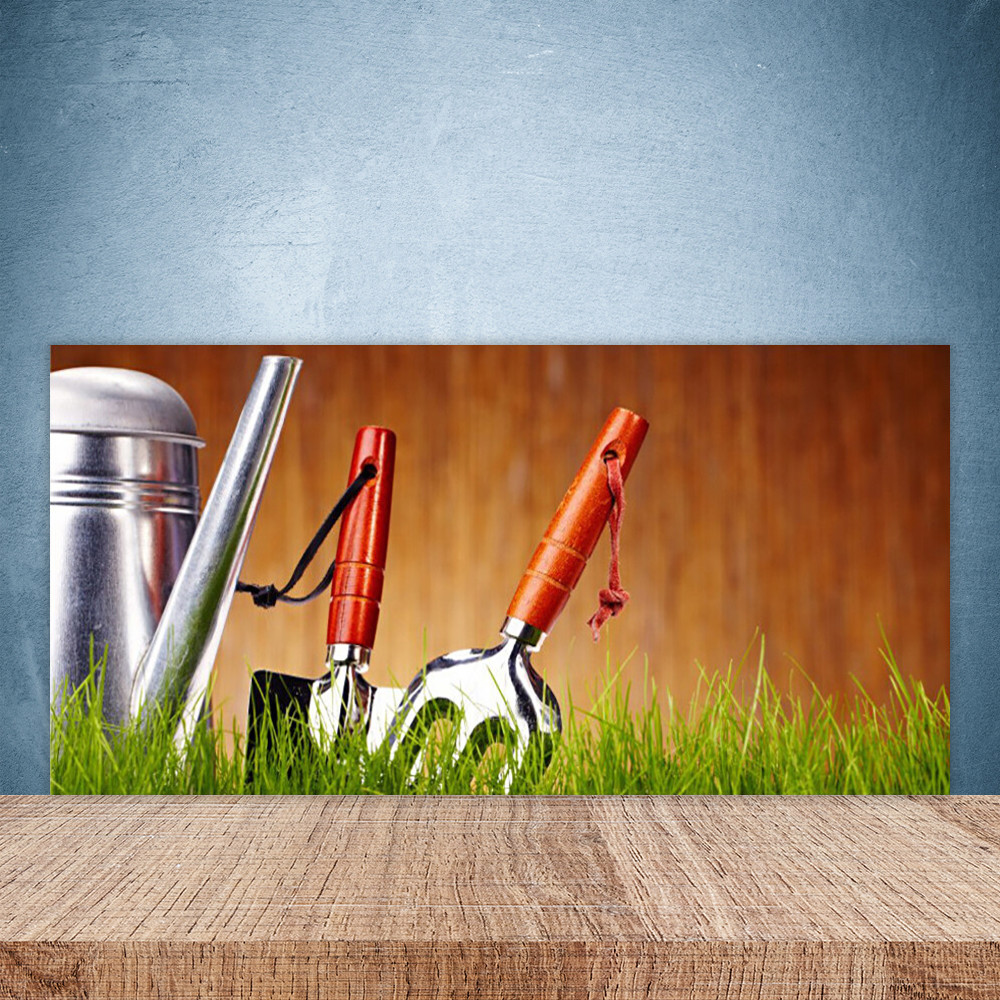 Crédence de cuisine en verre 100x50 panneau paroi de protection herbe