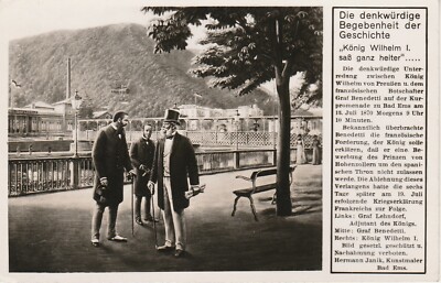 Postcard Bad Ems. The Memorable Event of History. Hermann Janik 1953