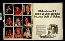 1971 Polaroid Big Shot Color Portraits Land Camera Vintage Print Ad 22222