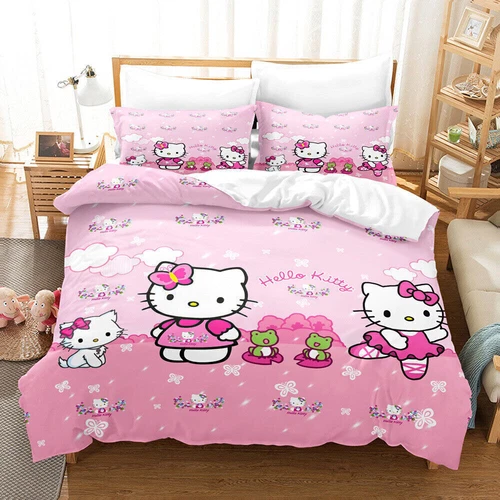 Hello@Kitty Set Biancheria da Letto Bambini Donna Ragazze Camera #Copripiumino Federa Set UK - Foto 35 di 47