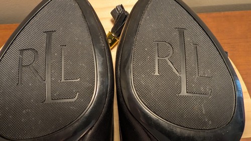 Lauren Ralph Lauren Bess Wedge Heel Shoes Women’s Black Tassel Shoe Size 7B - Picture 13 of 21