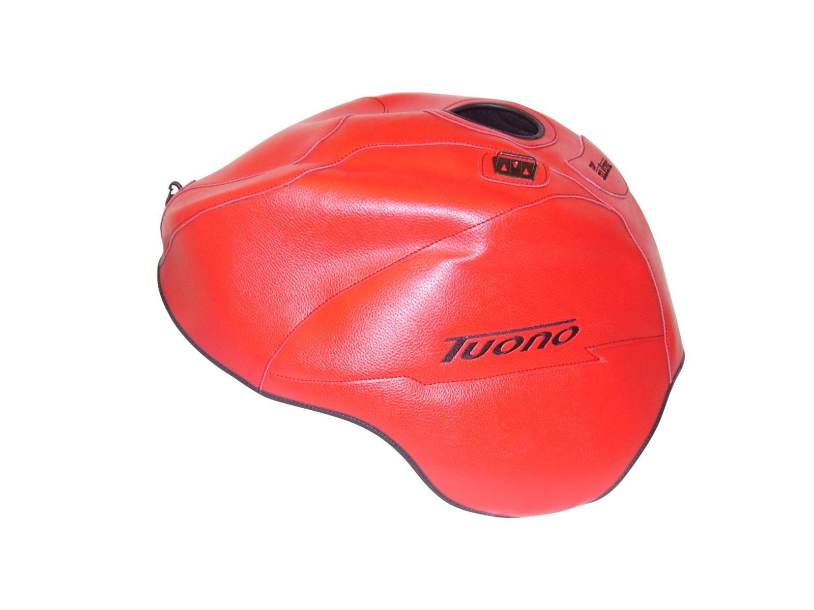 Rénovation réservoir rayé Aprilia Tuono RSV 1000 cache Top Sellerie rouge