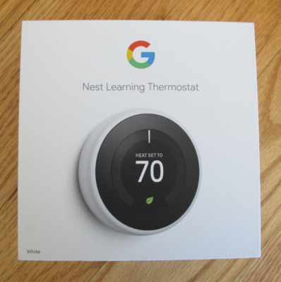 Google Nest Learning Smart Wifi Thermostat T3017US 3rd Generation White