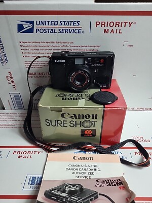 Canon Sure Shot AF35M Auto Vintage 35mm Film Camera 38mm Box