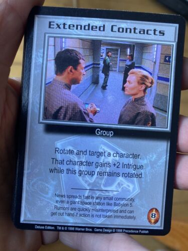 EXTENDED CONTACT 1998 DELUXE EDITION BABYLON 5 CCG COLLECTORS CARD NEAR MINT - Photo 1/2