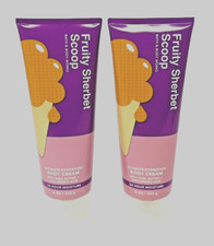  2 Pack Bath  Body Works FRUITY SHERBET SCOOP Body Cream FREE SHIP New