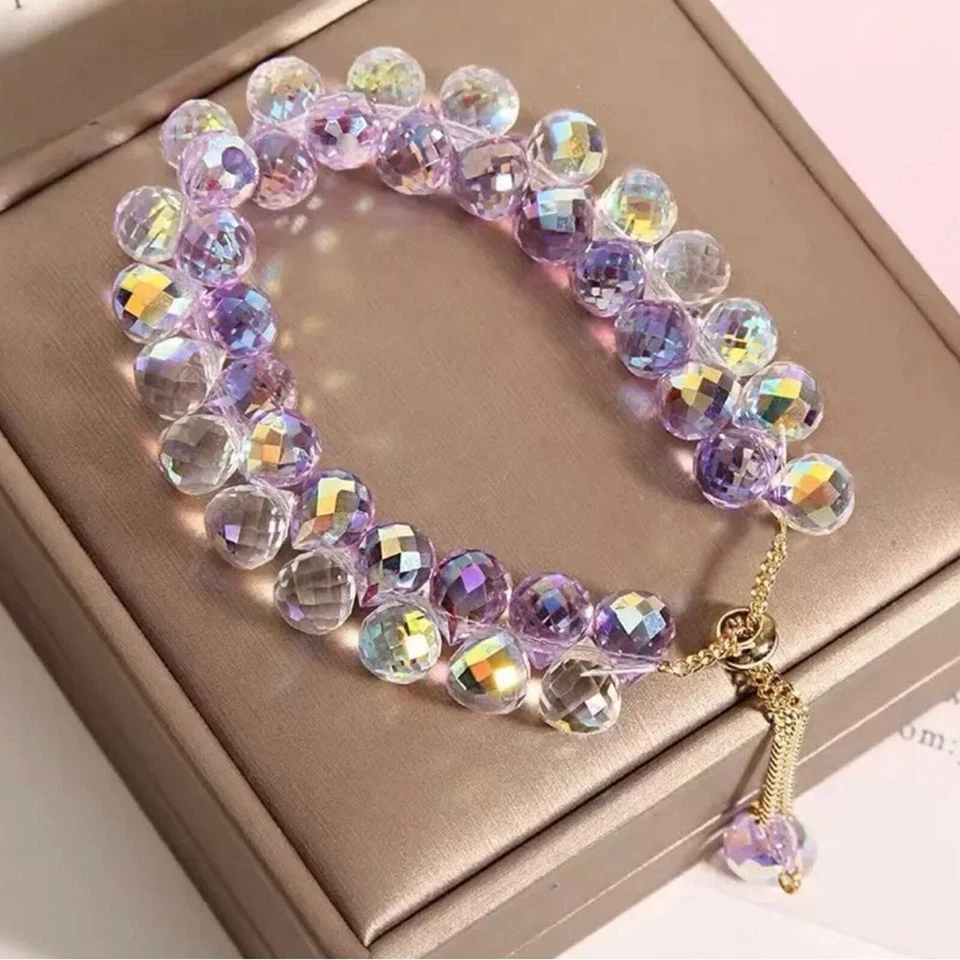 Pulsera Swarovski púrpura con cuentas Foto 2 de 4