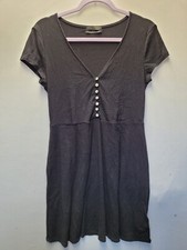 Urban Outfitters Black Womens Large Dress Abalone Button 1271