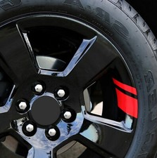 4pc Racing Slash Hash Mark Stripe Rim Vinyl Decal Sticker For 18-20 Wheels