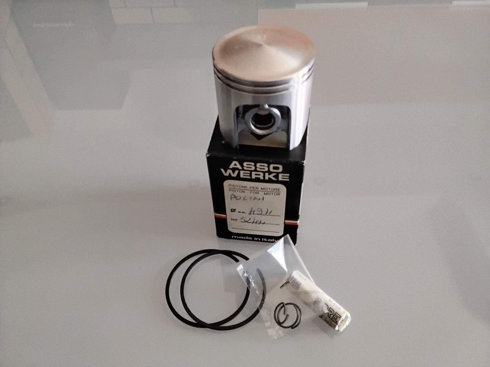 Garelli Vip Supervip pistone Asso Werke diametro 49,4 cod. 5244 cilindro Polini