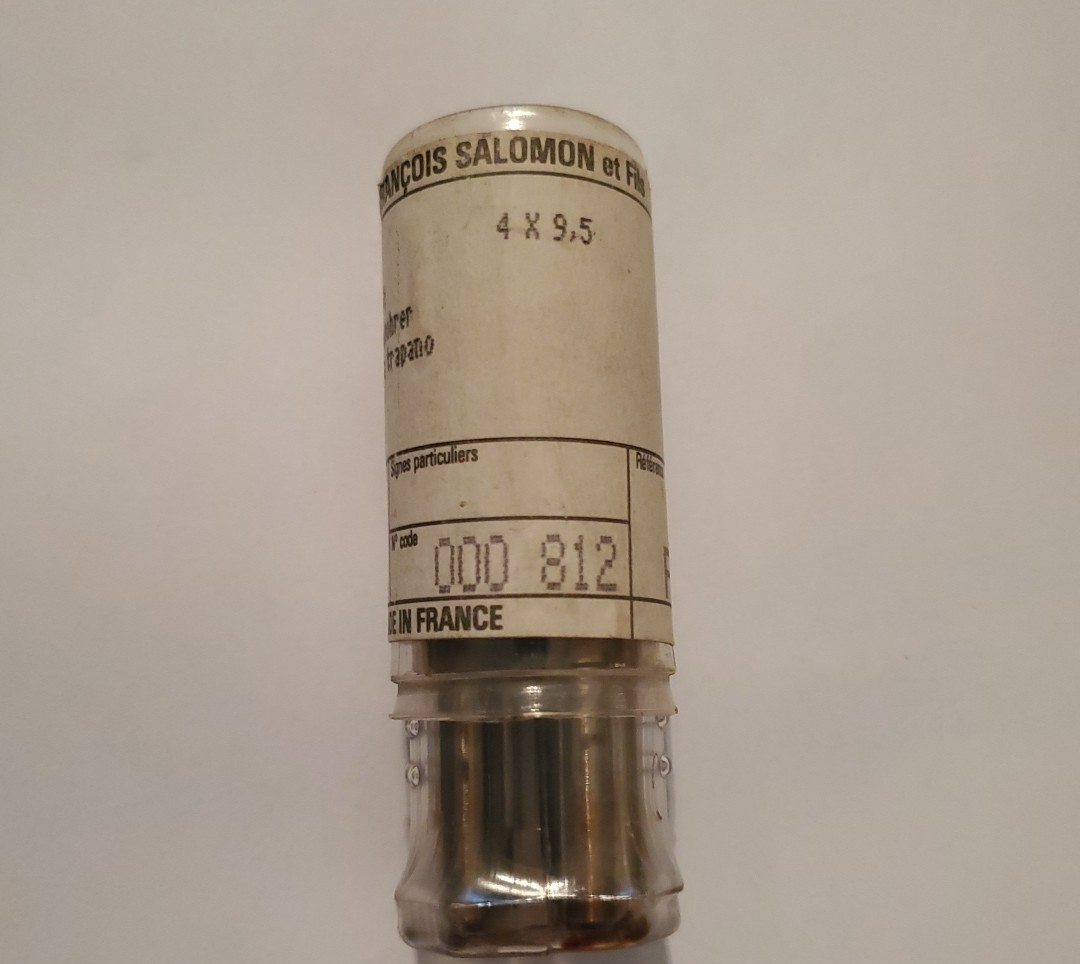 Punta trapano montaggio attacco sci Francois Salomon vintage 4 mm x 9 5 mm 000812 quantità 5