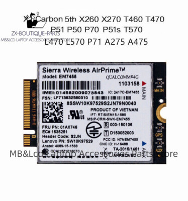 New For Thinkpad T570 L470 L570 P71 A275 A475 01AX746  4G LTE Mobile WWAN Module