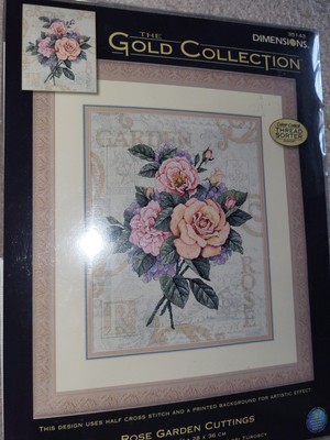 Dimensions Kreuzstich-Set Gelbe Rosen – Fertige Größe 12,7x17,8 Cm, Zählmuster Für Stickfreunde