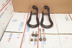 2007-2019 Chevrolet Silverado 2500 GMC Sierra 2500 Tow Hooks Black W/Bolts OEM