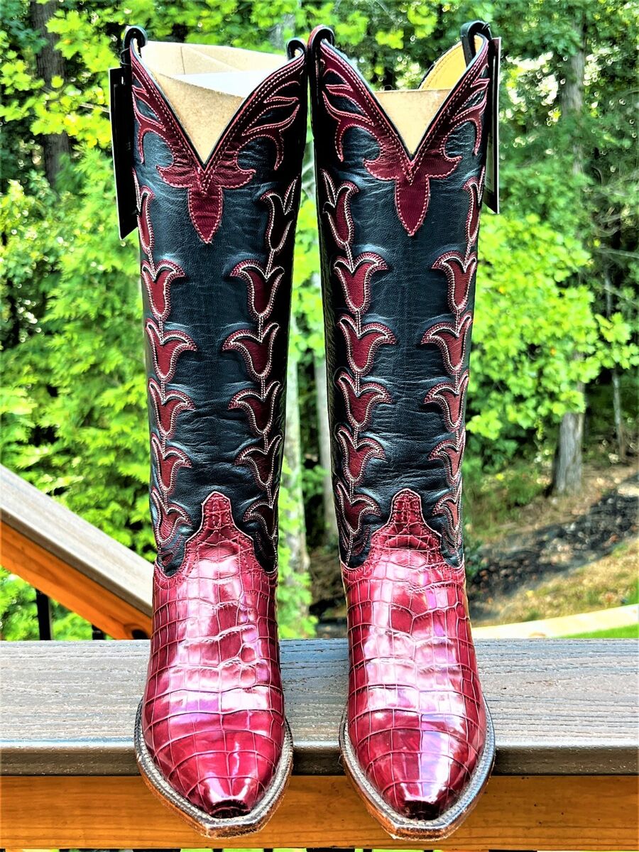 Lucchese Custom Nile Crocodile Belly Tulips, 14.250 Lucchese Custom Nile Crocodile Belly Tulips, 14.250