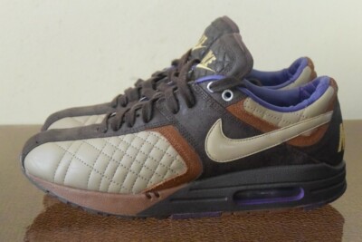 Nike Air Max Tricky braune gesteppte Leder Turnschuhe 334021-221