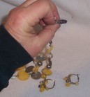 3 Chunky Chokers with Earrings Shades of Yellow Vibrant Fun Lot 60 — photo 5