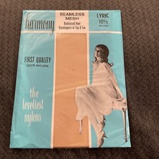 Vintage New Seamless Mesh Harmony Nylons Lyric 10 1/2 D33