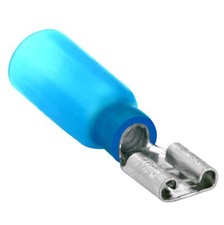 25x Heat Shrink Female Quick Disconnect Terminal 16-14 GA AWG Gauge Blue 0.250"