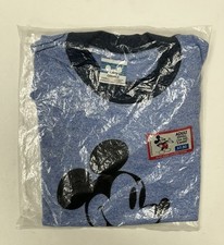 Vintage Disney Casuals Mickey Mouse 70s/80s Blue Ringer Shirt Walt Disney New IP