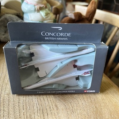 Concorde British Airways Die Cast Models X 2  in Original Box Corgi