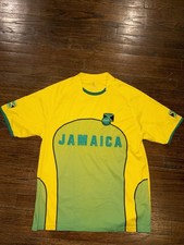 Vintage Jamaica Soccer Jersey Jamrock Size Large Yellow