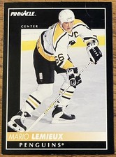 Mario Lemieux 1992-93 Pinnacle Hockey Card #300 Penguins NHL HOF Free Shipping