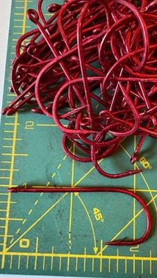 Pack of 75 Each VMC Brand 6250 Red Trailer Hooks