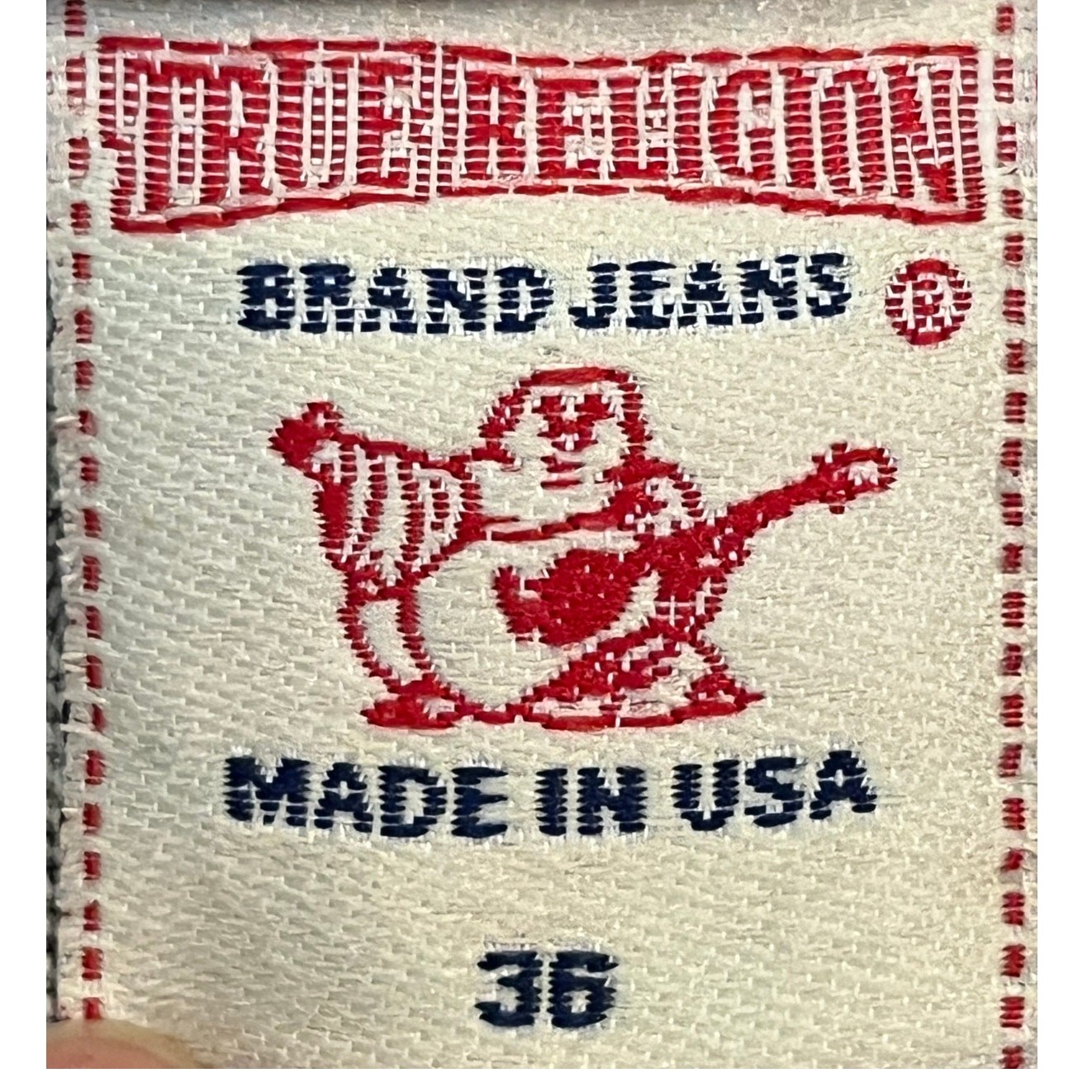 True Religion Men’s Size 36 Gray Denim Button Fly Straight Leg Jeans M05T6U50 thumbnail 3