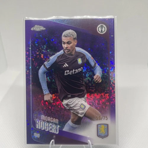 2026 Topps Chrome Soccer Morgan Rogers Purple /75