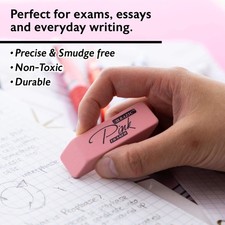 Pink Bevel Block Erasers, Latex-Free, PVC-Free