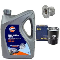 MotoröL Filter Set 10W-40 4 Liter + ÖLablassschraube FüR Mitsubishi Carisma