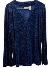 Jaclyn Smith Women s Extra Large Blue Burnout...