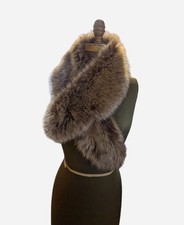 Faux Fur Scarf Muffler Collar Neck Warmer Brown