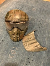 Savephace Airsoft Woodland Camo Face Protective Mask Used With Visor