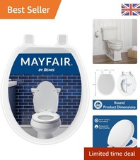 Elegant Cameron White Toilet Seat with STAY-TITE Fastening System - Round