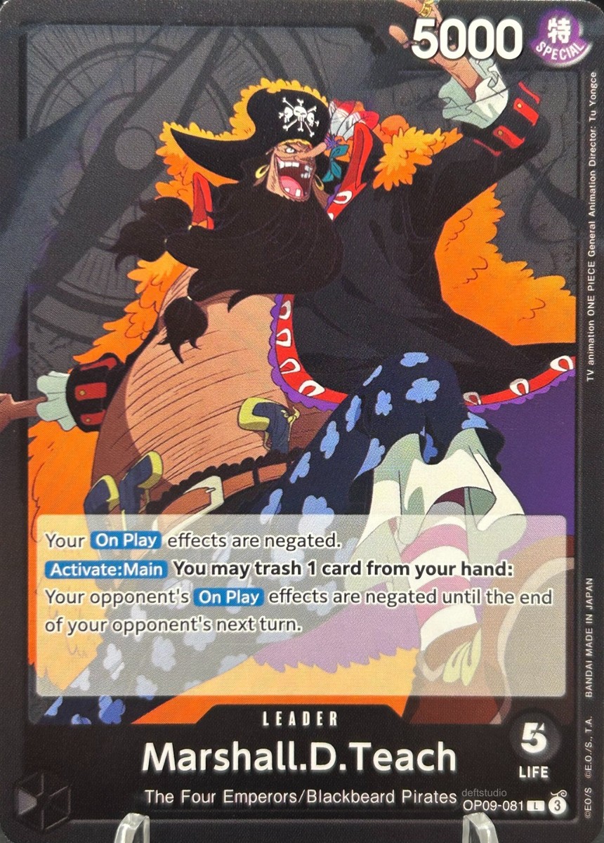 ワンピース カードゲーム MARSHALL D. TEACH #081 Marshall.D.Teach • OP09-081 Leader Emperors in the New World One