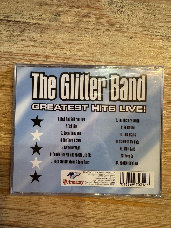 The Glitter Band - Greatest Hits Live - CD - Rock & Roll Part Two - Armoury 2001 - Bild 2 von 2