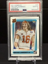 2021 Panini Donruss Trevor Lawrence RC #251 Rated Rookie Portrait PSA 10💎