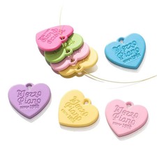 10pcs Heart Pendants Charm DIY Jewelry Bracelet Earrings Necklaces