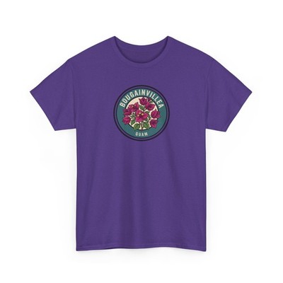 Bougainvillea Guam Flower Tee | Vintage Tropical Floral Badge | Island Gift