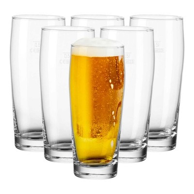 Van Well Willi Becher Bierglas 0,5 l geeicht 6er Set