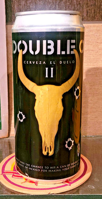 BOTTOM OPEN ALUMINUM DOUBLE O MEXICAN STYLE 45cL STAY TOP BEER CAN SWEDEN EMPTY