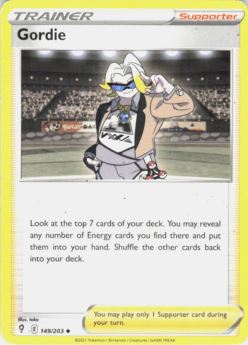 Gordie 149/203 Evolving Skies Uncommon LP Pokemon TCG